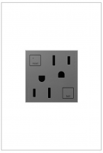 Legrand AGFTR2152M4 - adorne® Tamper-Resistant 15A Duplex Self-Test GFCI Receptacles, Magnesium