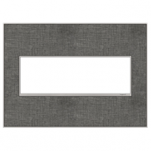 Legrand AWM3GSL4 - adorne® Slate Linen Three-Gang Screwless Wall Plate