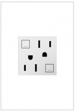 Legrand AGFTR2152W4 - adorne® Tamper-Resistant 15A Duplex Self-Test GFCI Receptacles, White