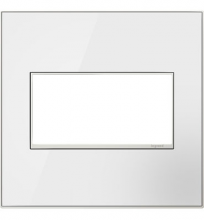 Legrand AWM2GMW4 - adorne® Mirror White Two-Gang Screwless Wall Plate