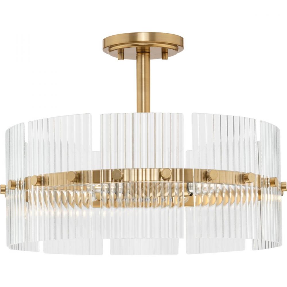 Seville Collection Four-Light Soft Gold Contemporary Pendant