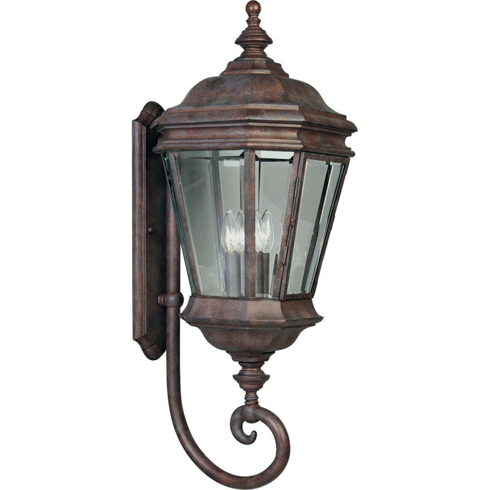 Four Light Copper Wall Lantern