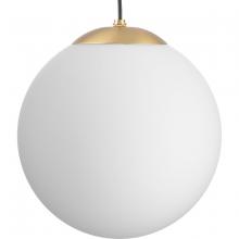 Progress P500463-109 - Atwell Collection Brushed Bronze and Opal Glass Globe Large Hanging Pendant Light