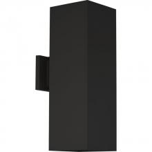 Progress P5644-31 - 6" Square Two-Light Black Up/Down Modern Outdoor Wall Light