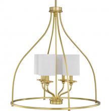 Progress P500285-012 - Bonita Collection Four-Light Satin brass Foyer Chandelier