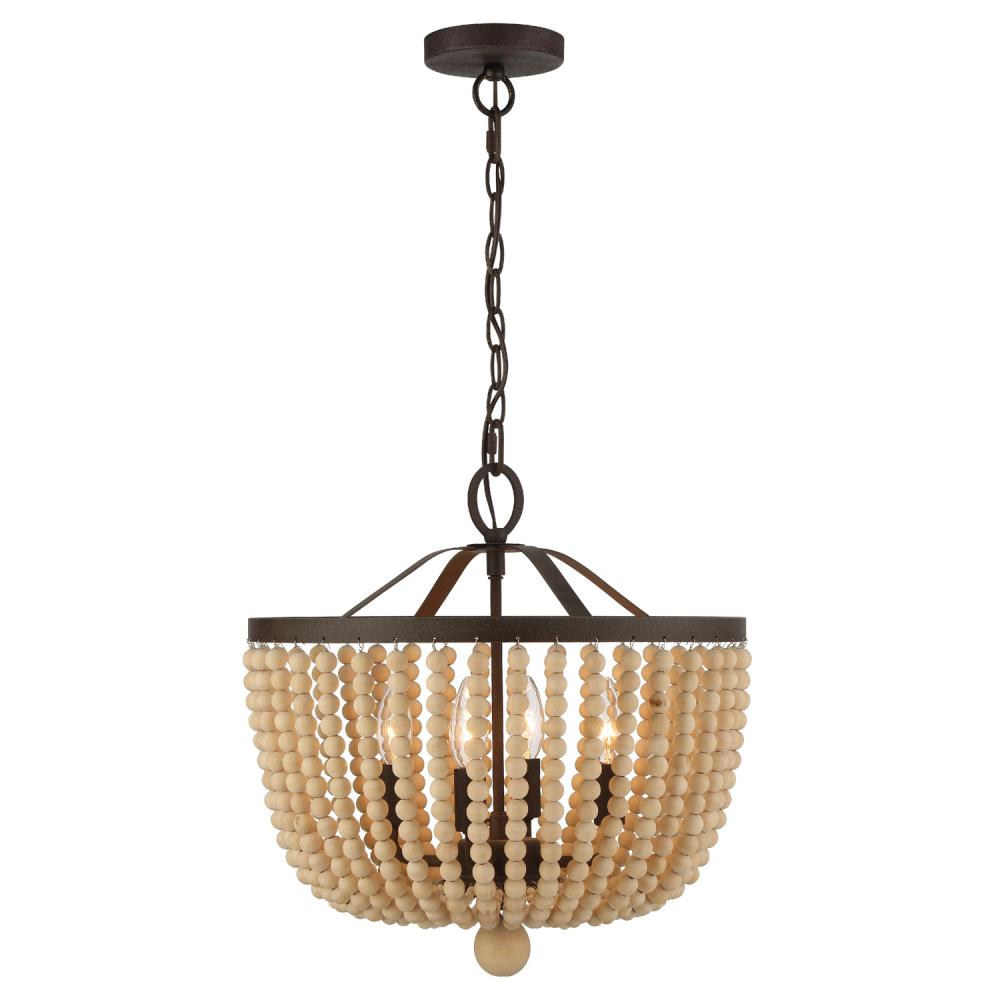 Rylee 4 Light Forged Bronze Chandelier