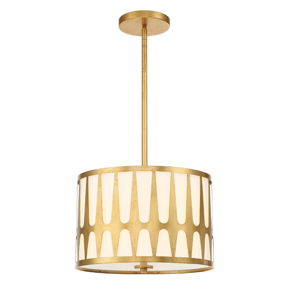 Royston 3 Light Antique Gold Pendant