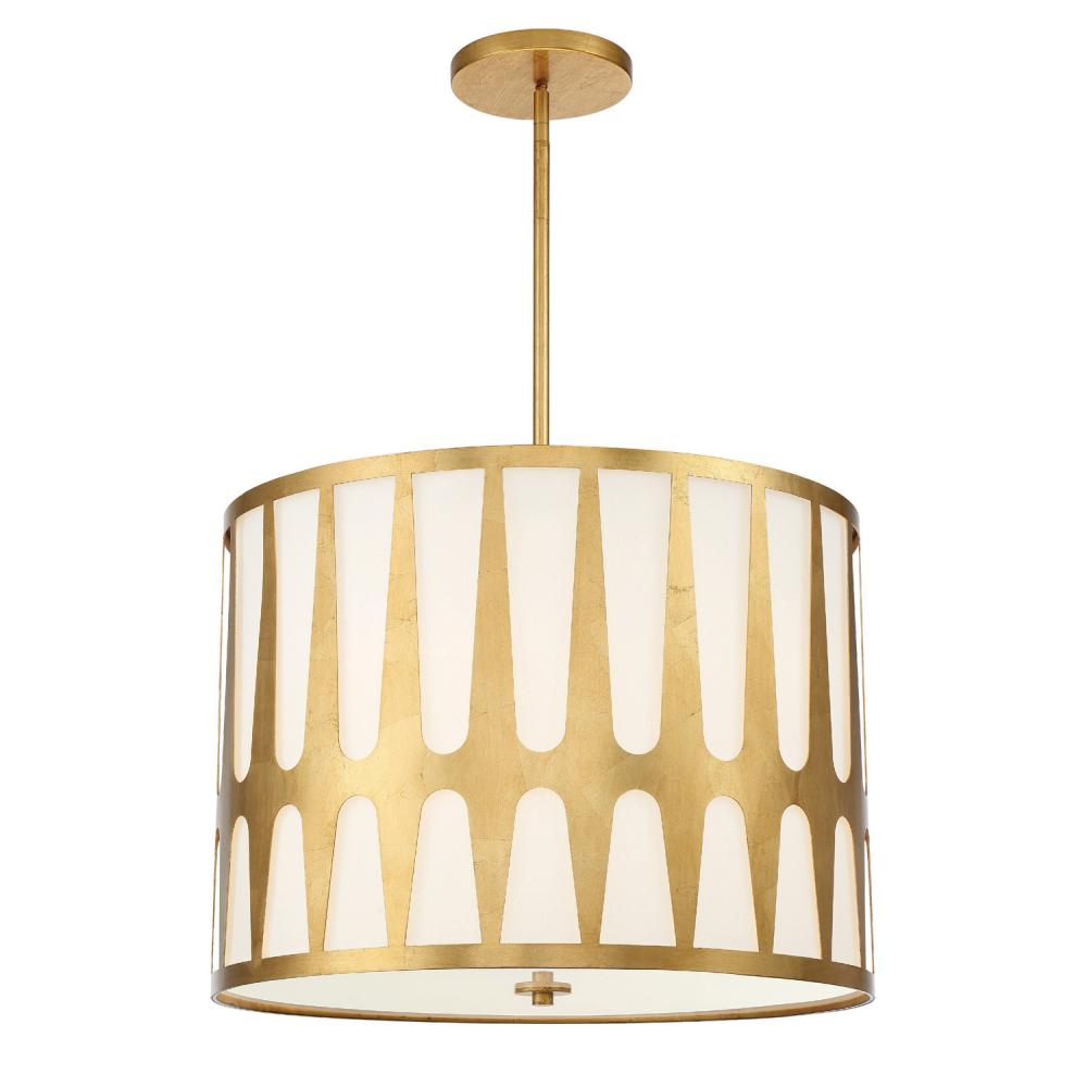 Royston 5 Light Antique Gold Pendant