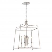 Crystorama 2244-PN_NOSHADE - Libby Langdon Sylvan 4 Light Polished Nickel Chandelier