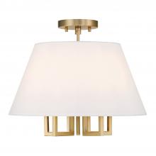 Crystorama 2255-VG_CEILING - Libby Langdon Westwood 5 Light Vibrant Gold Semi Flush Mount