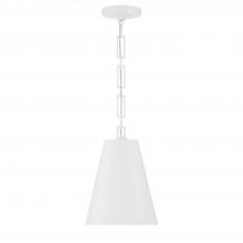 Crystorama 8685-MT-GA - Brian Patrick Flynn Alston 2 Light Matte White + Antique Gold Mini Pendant