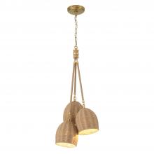 Crystorama JAC-10507-SG - Jace 3 Light LED Soft Gold Mini Pendant