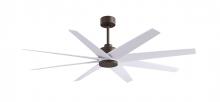 Matthews Fan Company AN-TB-MWH-64 - Ariella 8-blade ceiling fan in Textured Bronze and Matte White blades