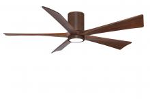 Matthews Fan Company IR5HLK-WN-WA-60 - IR5HLK five-blade flush mount paddle fan in Walnut finish with 60” solid walnut tone blades and