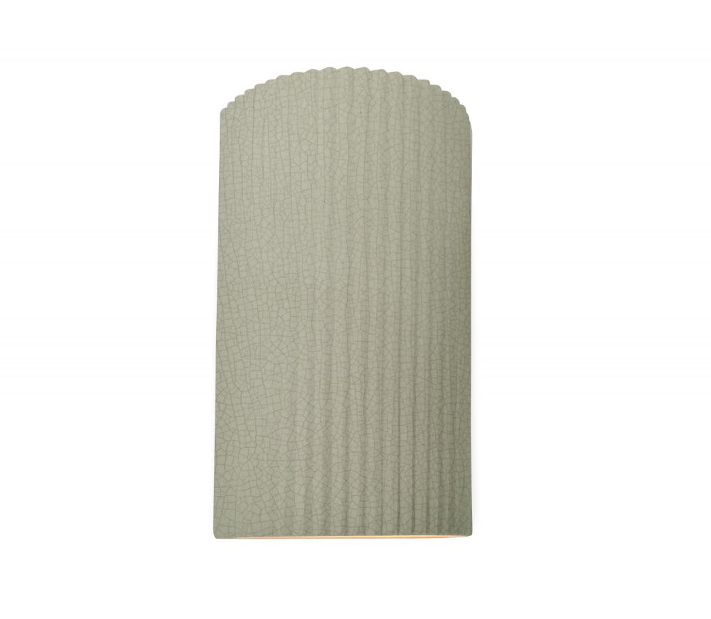 Large ADA LED Pleated Cylinder Wall Sconce (Outdoor)