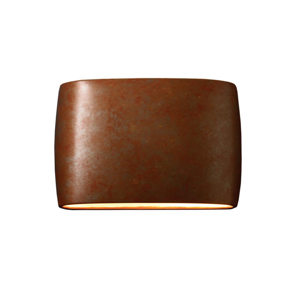 Wide ADA Large Oval Wall Sconce (Outdoor) - Closed Top