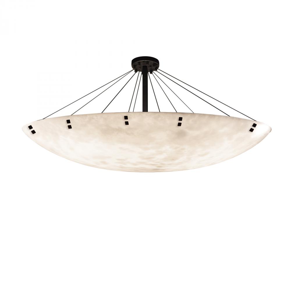 72" LED Semi-Flush Bowl w/ Finials