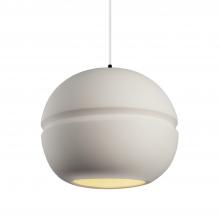 Justice Design Group CER-6415-BIS-MBLK-WTCD-LED2-1400 - Large Sphere 1-Light LED Pendant