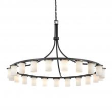 Justice Design Group CLD-8736-10-MBLK-LED21-14700 - Dakota Downlight 21-Light 1-Tier LED Chandelier