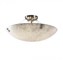 Justice Design Group CLD-9652-35-NCKL-F6 - 24" Semi-Flush Bowl w/ CONCENTRIC CIRCLES FINIALS