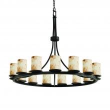 Justice Design Group ALR-8716-10-MBLK - Dakota 21-Light 1-Tier Ring Chandelier