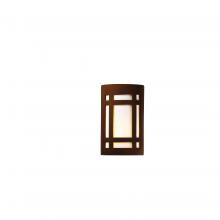 Justice Design Group CER-7495-RRST-LED2-2000 - Large LED Craftsman Window - Open Top & Bottom