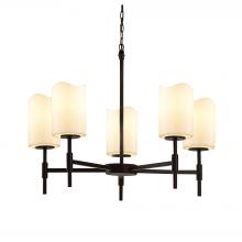 Justice Design Group CNDL-8410-14-CREM-MBLK-LED5-3500 - Union 5-Light LED Chandelier