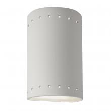 Justice Design Group CER-0995W-BIS-LED1-1000 - Small LED Cylinder w/ Perfs - Open Top & Bottom (Outdoor)