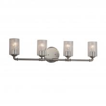 Justice Design Group FSN-8464-10-SEED-NCKL-LED4-2800 - Bronx 4-Light LED Bath Bar