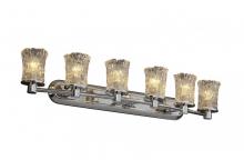 Justice Design Group GLA-8516-16-AMBR-NCKL - Rondo 6-Light Bath Bar