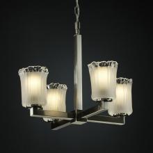 Justice Design Group GLA-8829-16-WTFR-NCKL-LED4-2800 - Modular 4-Light LED Chandelier