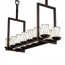 Justice Design Group WGL-8769-10-GRCB-MBLK - Dakota 14-Light Bridge Chandelier (Short)