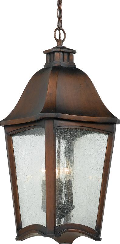 Four Light Clear Seedy Glass Hanging Lantern