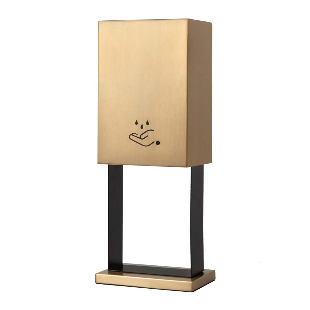 Hand Sanitizer Dispenser - Table Top, Brushed Brass