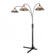 Nova 4212GM - Mica 3 Light Arc Lamp, Gunmetal