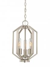 Dolan Designs 1140-09 - Hexagon 3Lt Chandelier Satin Nickel