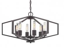 Dolan Designs 1145-78 - Hexagon 6Lt Chandelier Bolivian Bronze