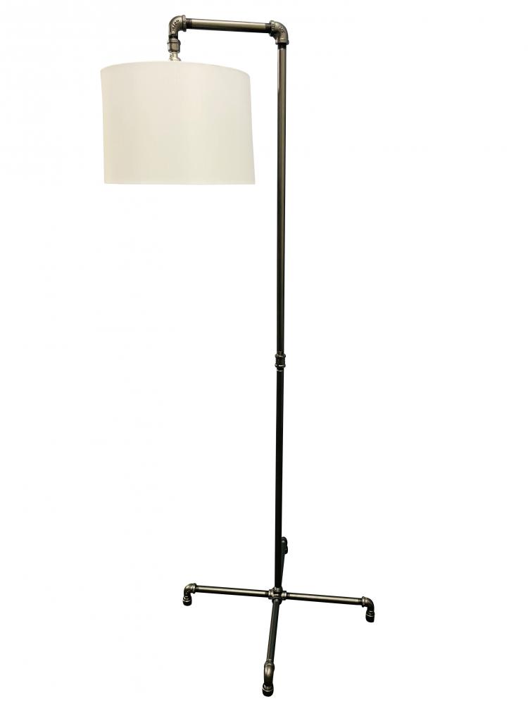 Studio Industrial Granite Downbridge Floor Lamp With Fabric Shade