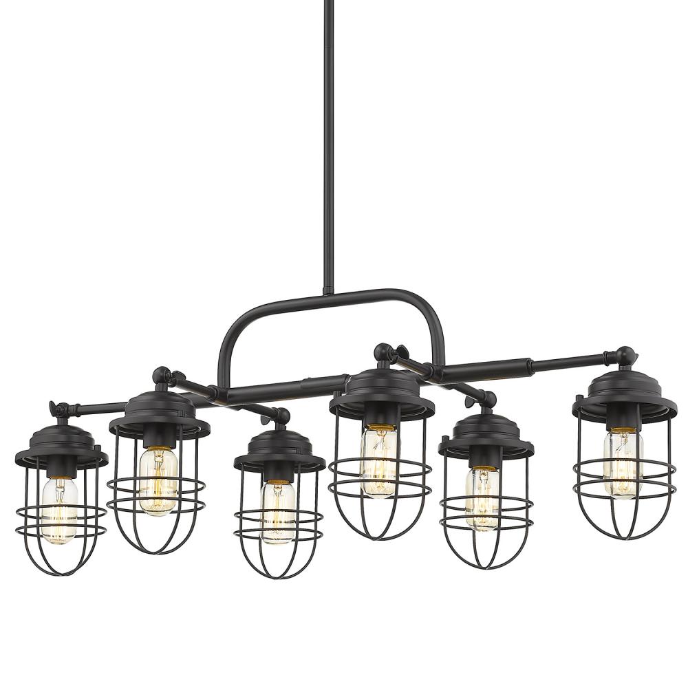 Seaport Linear Pendant in Matte Black