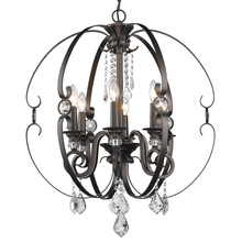 Golden 1323-6 EBB - Ella 6 Light Chandelier in Brushed Etruscan Bronze