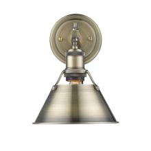 Golden 3306-BA1 AB-AB - Orwell 1-Light Bath Vanity in Aged Brass