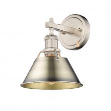 Golden 3306-BA1 PW-AB - Orwell 1-Light Bath Vanity in Pewter with Aged Brass