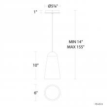 Modern Forms US Online PD-4510-30-BV/BK - Pompeii Mini Pendant Light