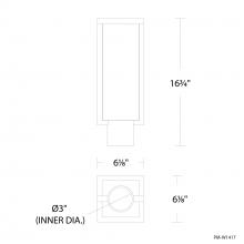 Modern Forms US Online PM-W1417-35-AL - Ledge Outdoor Post Light