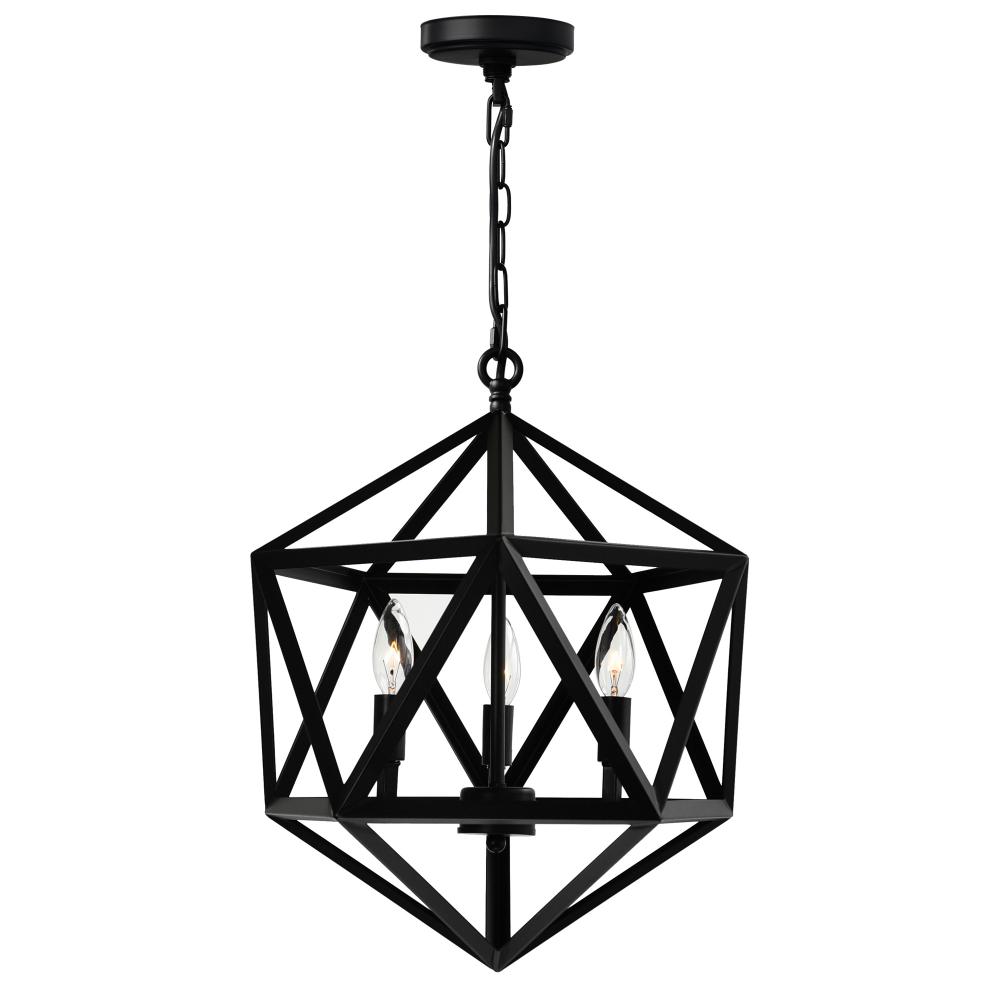 Amazon 3 Light Up Pendant With Black Finish