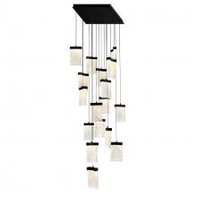 CWI Lighting 1587P24-17-101 - Lava Integrated LED Black Chandelier