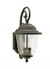  8460EN-46 - Trafalgar traditional 2-light LED outdoor exterior large wall lantern sconce in oxidized bronze fini