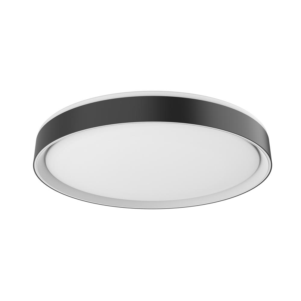 Essex 20-in Black/White LED Flush Mount