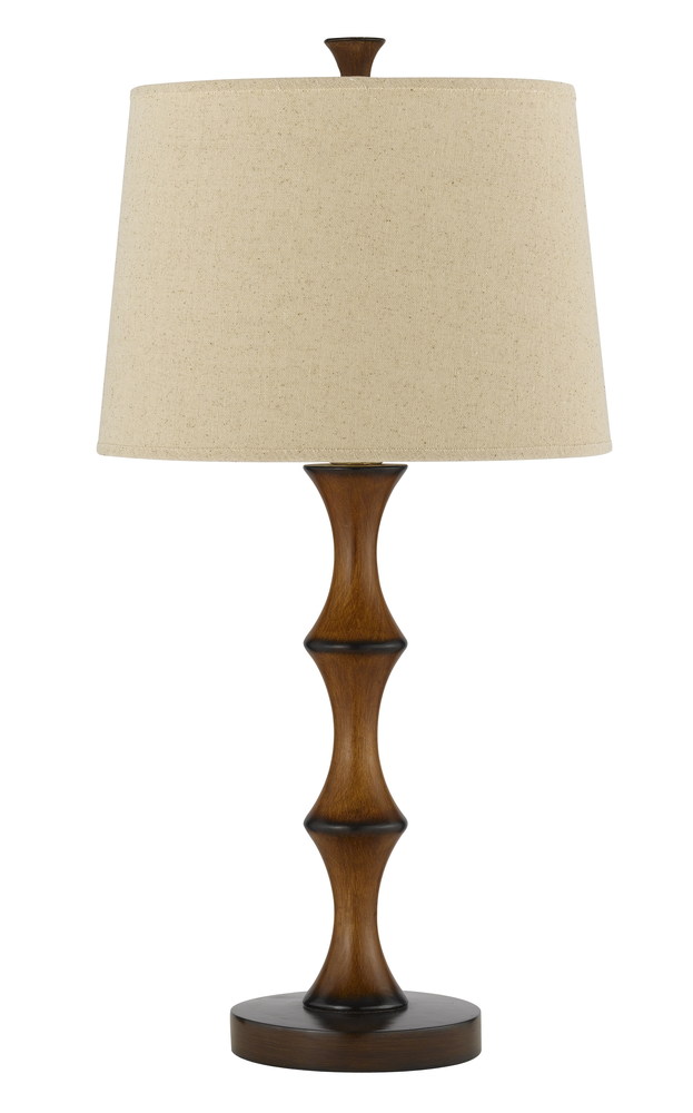 28" Height Resin Table Lamp in Bamboo Finish