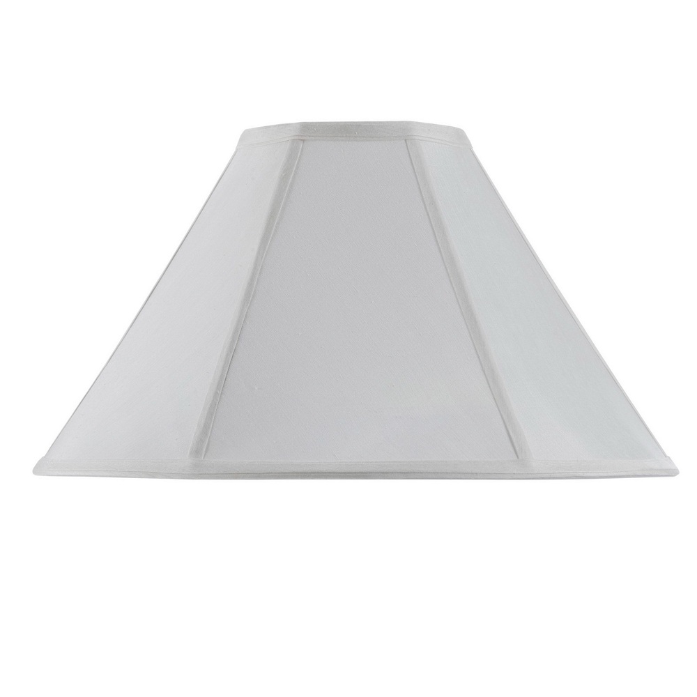 13" Tall White Fabric Shade